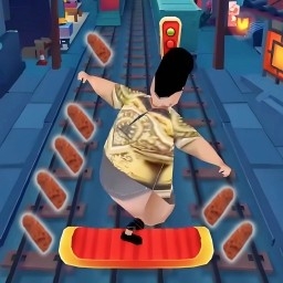 跑酷的少年