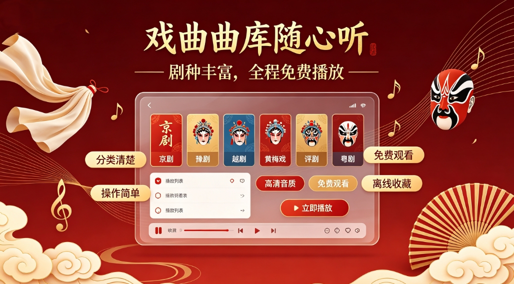 剧种种类多且全程免费的戏曲软件