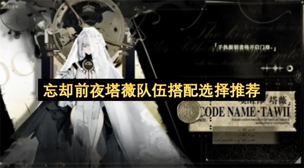 忘却前夜塔薇队伍怎么搭配最好 忘却前夜塔薇队伍搭配推荐