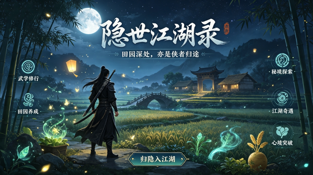 可享受江湖田园的武侠类游戏