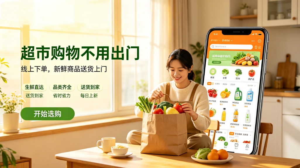可送货到家的超市购物软件