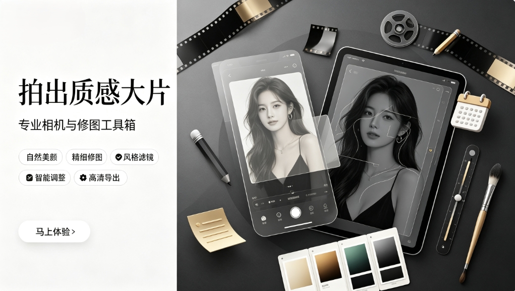 自带专业修图P图功能的相机软件